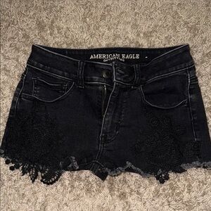 American Eagle Outfitters Black Jean Shorts